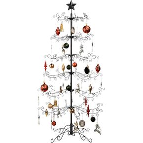 Best Choice Products 6ft Wrought Iron Ornament Display Christmas Tree w/Easy Assembly and Stand - Gold