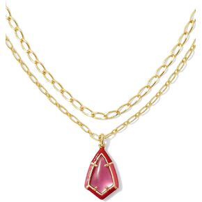 Kendra Scott Camry Enamel Framed Mlt Necklace, Fashion Jewelry for Women