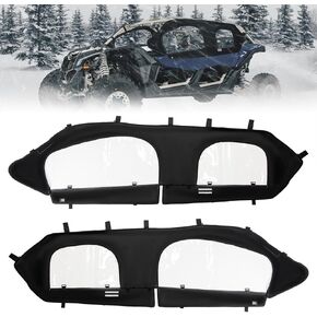 KEMIMOTO Upgraded X3 MAX Soft Upper Doors, Stay Warm & Dry X3 Window X3 Enclosure, compatible with Can-Am Maverick X3 MAX 2017-2024 UTV Accessories, Work with Roof Windshield