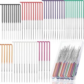 CroBlissful 60 Pcs Needle Felting Needles 7 Colors,Wool Felting Supplies in 7 Sizes Needle Felting Tool with Twisted, Cone, Triangular Metal Felting Needles Color Coded Felting Needles for Beginners