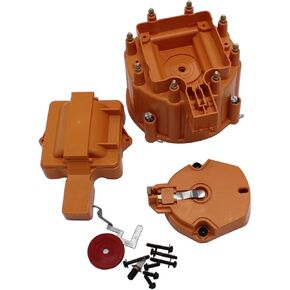 Red HEI Large Distributor Cap Rotor Kit Compatible for SBC BBC 305 327 350 396 454