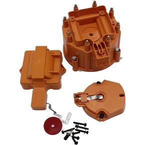 1 Set SHLPDFM Orange Male HEI Large Distributor Cap Rotor Kit Fits for Chevy GM SBC BBC 305 307 327 350 396 427 454