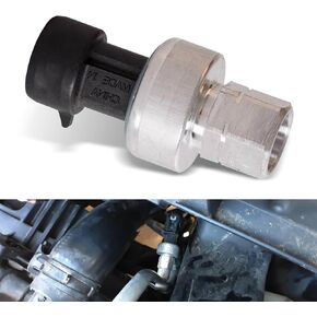 1 PC Car Air Conditioning Pressure Sensor, Standard Original Replacement 13587668 13502759, A/C Refrigeration Pressure Switch Sensor, Compatible with Buick Chevrolet GMC Opel Saab (Silver)