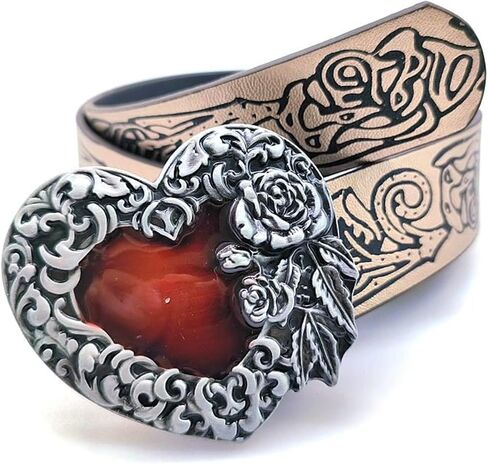 Women Wide Boho Disc Leather Belt Vintage Western Chunky Oval Concho Belt Y2k Grunge Accessories in Saudi Arabia