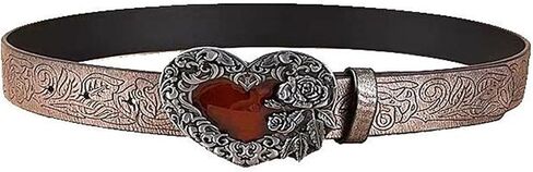 Women Wide Boho Disc Leather Belt Vintage Western Chunky Oval Concho Belt Y2k Grunge Accessories in Saudi Arabia