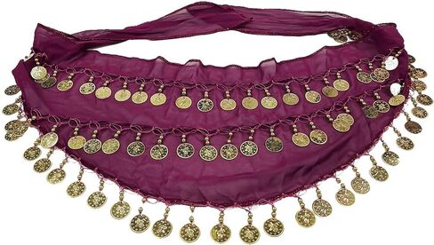 Shakira Dance Belt for Wedding and Henna Night, Shakira Belt for Dance Days Damson in Saudi Arabia