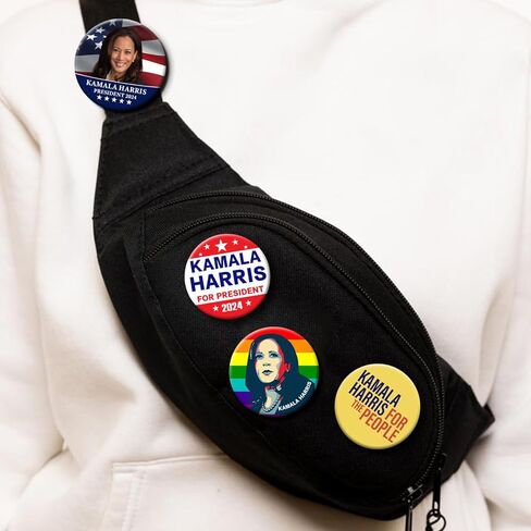 Kamala Harris 2024 for President Pins Button Harris Presidential Election Button Set of 6 Harris 2024 Campaign Button Pins For Men Women Comma La Merchandise 2.3 Inches in Kuwait