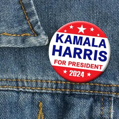 Kamala Harris 2024 for President Pins Button Harris Presidential Election Button Set of 6 Harris 2024 Campaign Button Pins For Men Women Comma La Merchandise 2.3 Inches in Kuwait