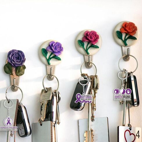 50 قطعة من سلسلة المفاتيح الأكريليك لشهر التوعية بالعنف المنزلي من Remuuly شهر التوعية بالعنف المنزلي وحفلات المهرجانات وشهر التوعية بالعنف المنزلي للنساء والرجال in Kuwait