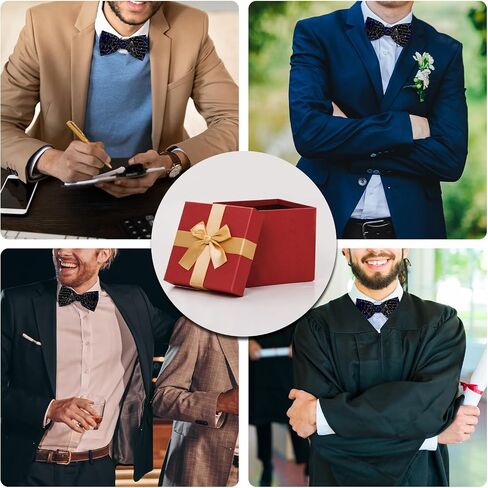 Bowtie for Men, Men Pre-Tie Bow Tie Classic Formal Tuxedo Bowties for Wedding Party in Kuwait