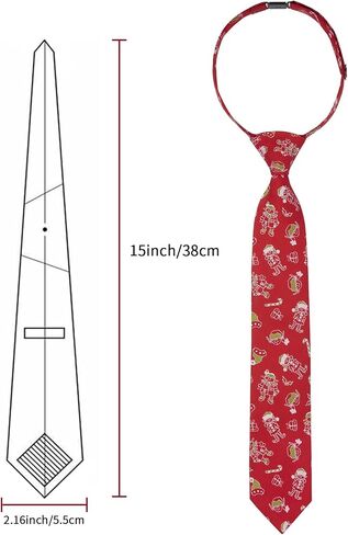 Enlision Boys Christmas Ties Holiday Xmas Kids Tie and Pocket Square Set Pre-tied Adjustable Neckties for Boys Festival Party in Kuwait