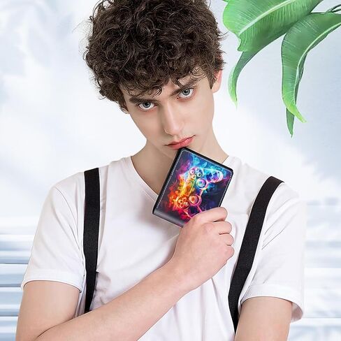Boys Novelty Wallets Game Controllers,Cool Kids Wallet for Boys Ages 8-10/9-12/13-15, Funny Bifold Rfid Blocking Gaming Stuff Wallet, Coin Pocket Id Window for Teenagers Men Teen Boy Gamer Gifts Ideas in Saudi Arabia