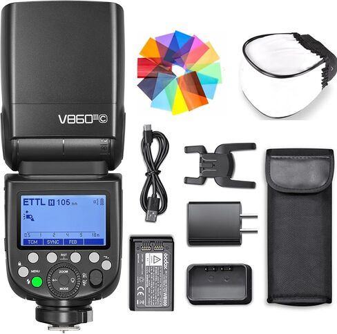Godox V860III-S Flash for Sony Camera Flash Speedlite 7.2V/2600mAh Li-ion Battery, 2.4G Wireless HSS 1/8000 1.5s Recycle Time 10 Levels LED Modeling Light for Sony Cameras (Upgraded V860II-S) in Saudi Arabia