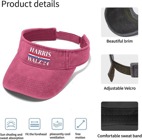 Harris Walz 2024 Campaign for President Harris Waltz Vintage Hats Visor Hat for Adult Sun Visor Hats in Kuwait