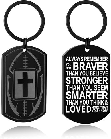 Keychains for Men Football Bible Verse Mens Keychain,Mens Accessories Gift in Saudi Arabia