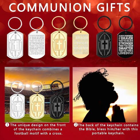 Keychains for Men Football Bible Verse Mens Keychain,Mens Accessories Gift in Saudi Arabia
