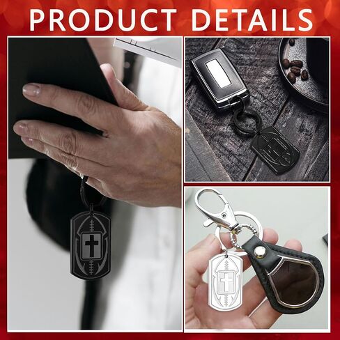 Keychains for Men Football Bible Verse Mens Keychain,Mens Accessories Gift in Saudi Arabia