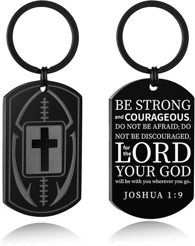 Keychains for Men Football Bible Verse Mens Keychain,Mens Accessories Gift in Saudi Arabia