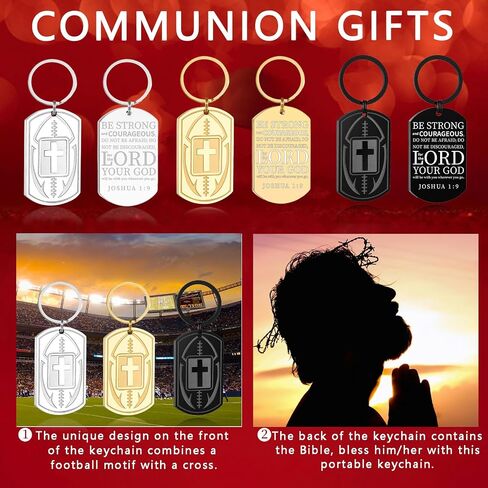 Keychains for Men Football Bible Verse Mens Keychain,Mens Accessories Gift in Saudi Arabia