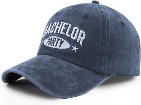 Bachelor Party Hats for Women Men, Adjustable Cotton Embroidered Bachelor Party Baseball Cap in Saudi Arabia