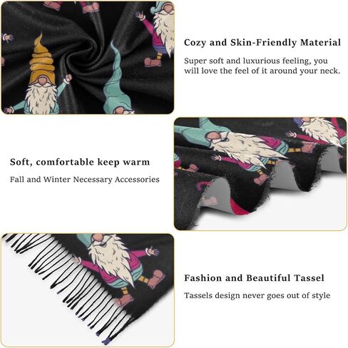 Women's Scarf Shawl Cashmere Feel Scarves Fashion Soft Winter Warm Large Scarf with Tassel in Saudi Arabia