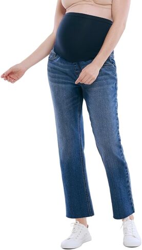 Motherhood Maternity Womens Secret Fit Over The Belly Slim Straight Leg Denim Pregnancy Jeans in Saudi Arabia