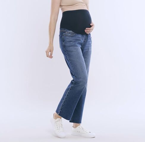 Motherhood Maternity Womens Secret Fit Over The Belly Slim Straight Leg Denim Pregnancy Jeans in Saudi Arabia