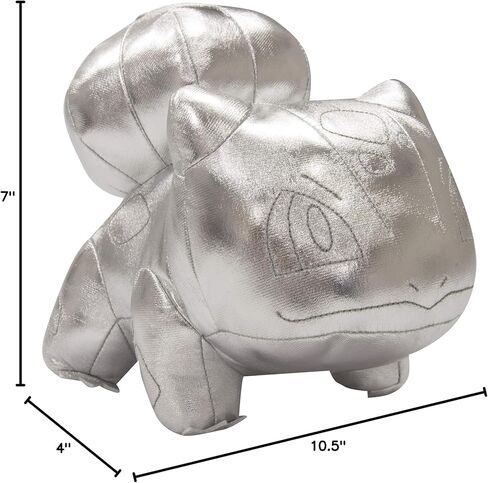 Pokémon 8" Silver Bulbasaur 25th Anniversary Plush - Officially Licensed - Quality & Soft Stuffed Animal Toy Great Gift for Kids, Boys, Girls in Saudi Arabia