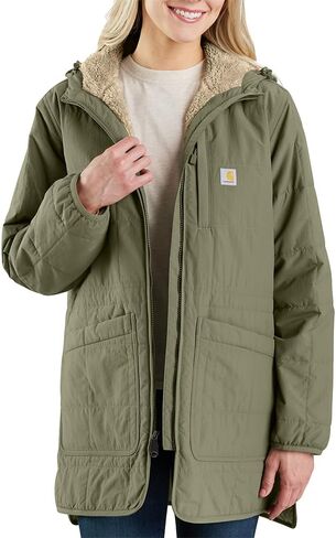 Carhartt Women's Rain Defender Loose Fit Lightweight Insulated Hooded Coat in Saudi Arabia