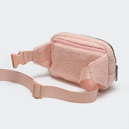 Pander Large 2L Fanny pack Everywhere Fleece Belt Bag for Women and Men with Adjustable strap Belt. (Red) in Kuwait