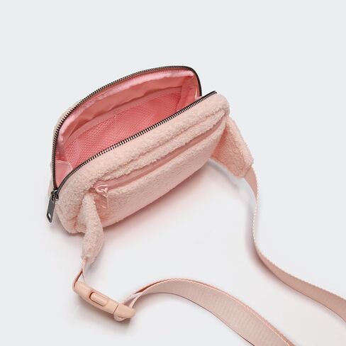 Pander Large 2L Fanny pack Everywhere Fleece Belt Bag for Women and Men with Adjustable strap Belt. (Red) in Kuwait