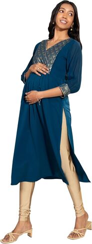 Janasya Maternity Nursing Kurta Set with Breastfeeding Feature for Pre and Post Pregnant Women in Saudi Arabia