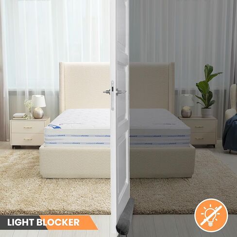 سدادة مسودة تحت الباب، سدادات مسودة باب مرجحة 91.44 سم لأسفل الباب مع حلقات خطاف لسهولة التركيب والتخزين، تحجب ضوضاء الرياح الباردة الساخنة لفجوة الأبواب حتى 11.43 سم، رمادي in Kuwait