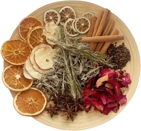 Simmering Potpourri, Potpourri Simmer Pot - Cinnamon, Cloves, Rosemary, Orange Slices, Apple Slices, Lemon Slices, Sage, Simmer Pot for Stove Potpourri Perfect House Warming Hostess Gift in Kuwait