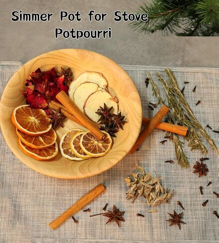 Simmering Potpourri, Potpourri Simmer Pot - Cinnamon, Cloves, Rosemary, Orange Slices, Apple Slices, Lemon Slices, Sage, Simmer Pot for Stove Potpourri Perfect House Warming Hostess Gift in Kuwait