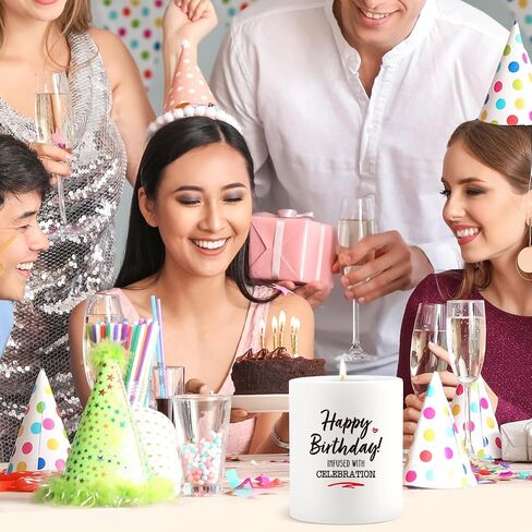 Happy Birthday Gifts Candle, Christmas Birthday Gifts for Women, Unique Birthday Gifts Ideas for Mom, Dad, Coworker, Wife, Sister, Friendship, Birthday Scented Soy Candles, 10OZ in Saudi Arabia