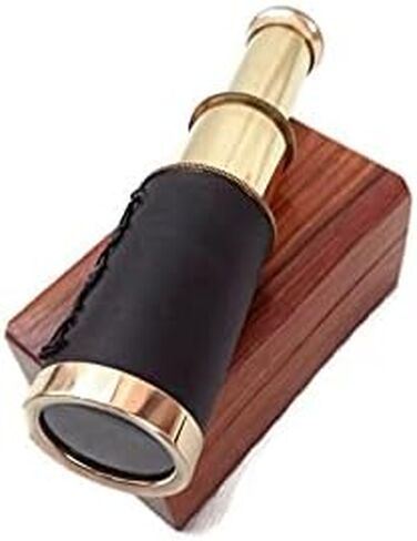 Captains Pirates Telescope Spyglass For Gift Adults Portable Collapsible Handheld Telescope Monocular Adventure Factory Brass decorative Nautical For Navy And Outdoor Spyglass Finish Box in Saudi Arabia