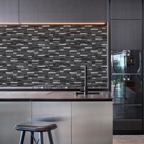 STICKGOO Peel and Stick Backsplash, PVC Wall Tiles Stick on Backsplash for Kitchen(10 Sheets, Beige with Metal Gold) in Kuwait
