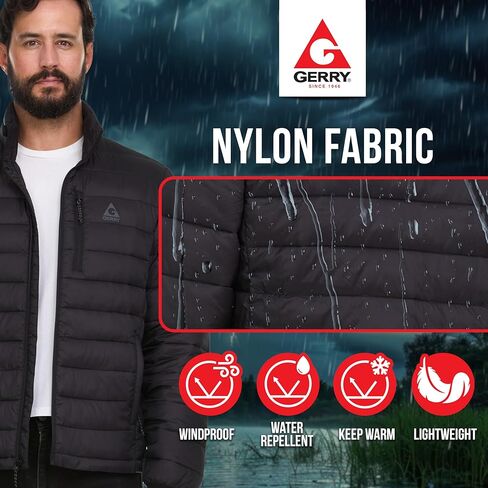 Gerry Packable Puffer Jacket Men, Warm Lightweight Winter Jackets for Men in Kuwait