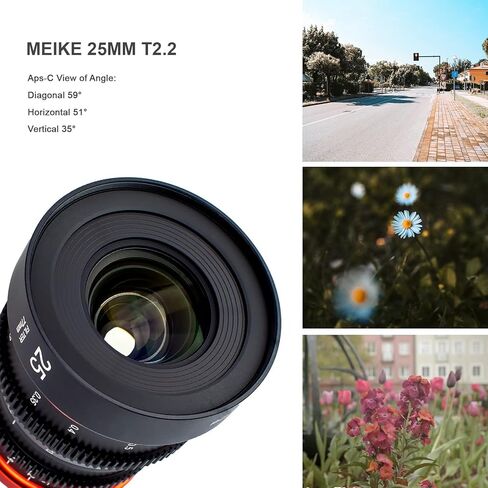 Meike 10 مم T2.2 فتحة كبيرة تركيز يدوي تشويه منخفض APS-C S35 تنسيق 6K عدسة سينمائية صغيرة برايم متوافقة مع كاميرات Canon RF Mount EOS R RP R7 R10 R50 C70 Komodo in Saudi Arabia