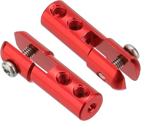 MECCANIXITY 2Pcs Metal Clevis M2 Thread Aluminum Alloy Clevis Servo Horn Tie Rod Chuck Connector with Screws for RC Airplane Car Helicopter Model Replacements,Silver in Saudi Arabia