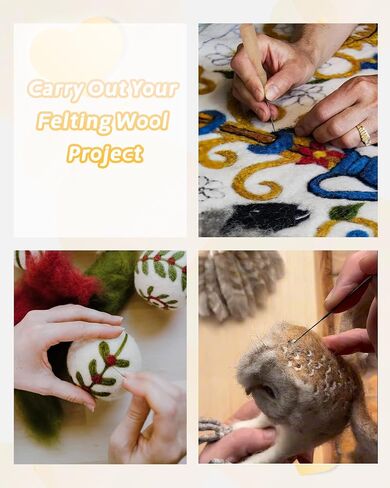 Aeelike 98 Pcs Wool Felting Tools and Supplies, Needle Felting Supplies for Beginners, Needle Felting Pen Tool with 90 Pcs Felting Needles 3 Sizes, Wool Felting Tool Kit for Felting Wool Project in Saudi Arabia