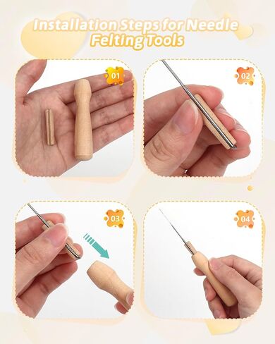 Aeelike 98 Pcs Wool Felting Tools and Supplies, Needle Felting Supplies for Beginners, Needle Felting Pen Tool with 90 Pcs Felting Needles 3 Sizes, Wool Felting Tool Kit for Felting Wool Project in Saudi Arabia