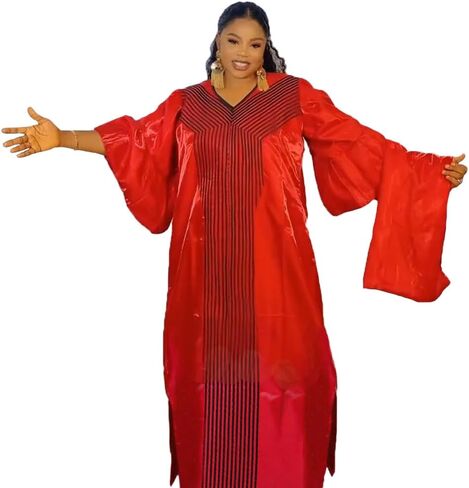 HD African Print Bubu Dress for Woman Rhinestone Pattern Rich Aunty Casual Maxi Gown in Saudi Arabia