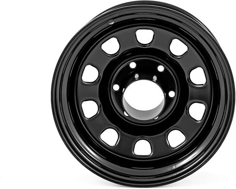 Rough Country Steel Wheel 17x9 | 8x6.5 | 5.10 Bore | -12 Gloss Black Painted (17 x 9. inches /8 x 6 inches, -12 mm Offset) in Saudi Arabia