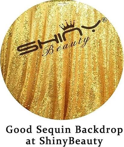 Sequin Backdrop 4x10ft Shiny Gold Sequin Curtains 2 Panels Glitter Backdrop Curtains for Parties Photography Background M0511… in Kuwait