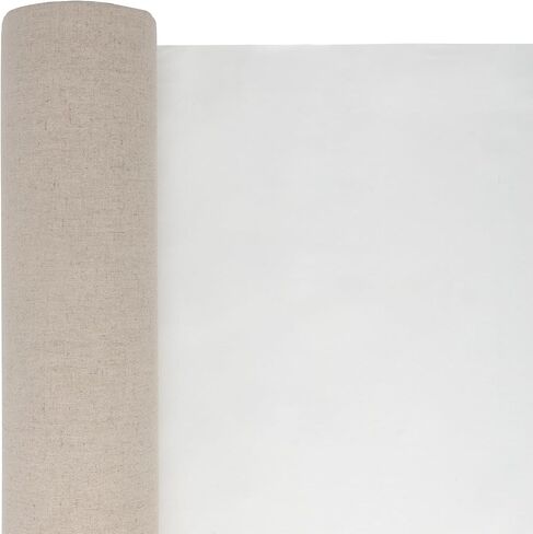 Centurion 11 oz. Acrylic Primed 100% Linen Canvas Roll, 84 inches x 6 Yards Double Primed Medium Weight with Even Surface Texture - Archival Ready to Stretch Linen Canvas Material for All Wet Media in Saudi Arabia