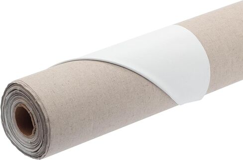 Centurion 11 oz. Acrylic Primed 100% Linen Canvas Roll, 84 inches x 6 Yards Double Primed Medium Weight with Even Surface Texture - Archival Ready to Stretch Linen Canvas Material for All Wet Media in Saudi Arabia