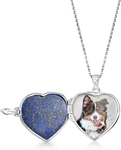 Ross-Simons Lapis Heart Locket Necklace in Sterling Silver. 18 inches in Saudi Arabia