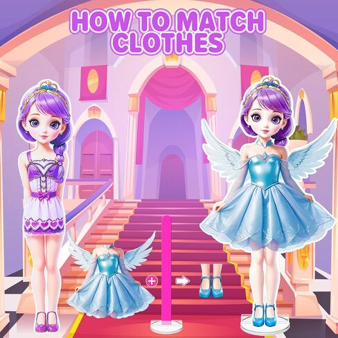 Magnetic Dress Up Dolls for Girls - Princess Magnet Paper Dolls Book with 3D City Buildings - Travel Car Trip Quiet Book Game Toys Easter Birthday Gifts for Kids Toddlers Ages 3 4 5 6 7(Style A) in Saudi Arabia